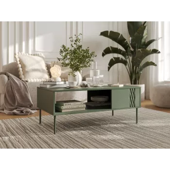 Cama TRESSE sols / galdiņš 110x60x40 matēts zaļš