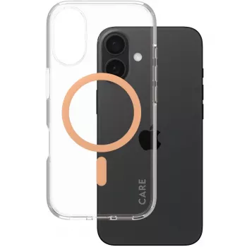 PanzerGlass CARE Urban Combat caurspīdīgs maciņš ar Peachy MagSafe iPhone 16