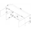 Cama RTV skapis SIENA 150.5x40x60 kašmira matēts
