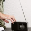 Galda radio Lenco CR-625BK — FM/AM uztvērējs ar Bluetooth, melns