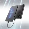 Ārējais akumulators Extralink EPB-098B 10000 mAh, LiPo, 2× USB-A + 1× USB-C, melns