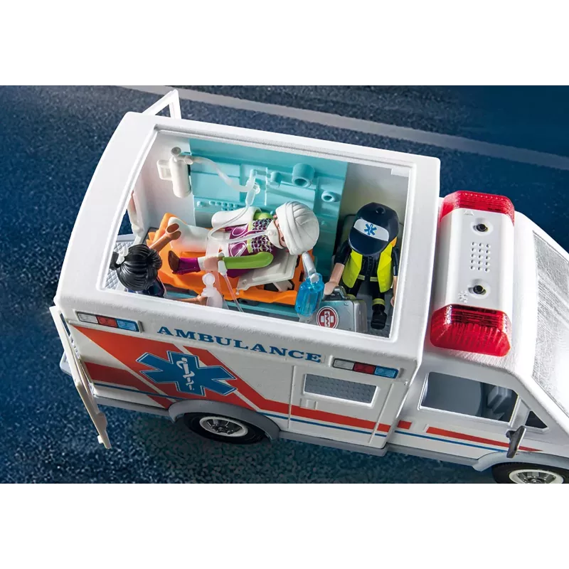 Rotaļlietu ātrās palīdzības automašīna PLAYMOBIL 71232 — daudzkrāsaina, vecumam no 4 līdz 10 gadiem, AAA baterija