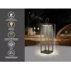 Uzlādējams laterna Beper P207ILI102 Corten apdarē, pārnēsājama ar baterijām darbināma lampa