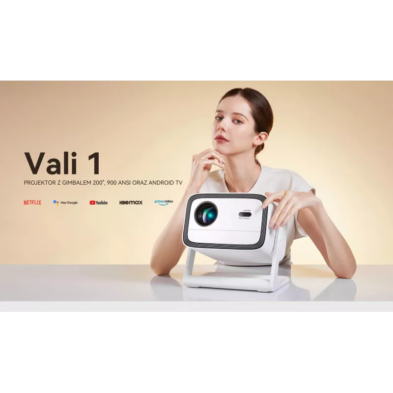 Projektors WANBO Vali 1 Full HD 900 ANSI lūmenu pārnēsājams mājas kino