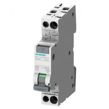 Siemens RCBO, 10A nominālā strāva, 1P+N polu, 30mA noplūdes strāva, A tips, SENTRON sērija
