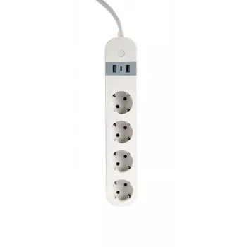 Viedā strāvas sadalītājs Gembird TSL-PS-S4U-01-W 4 maiņstrāvas kontaktligzdas 3880 W Balts