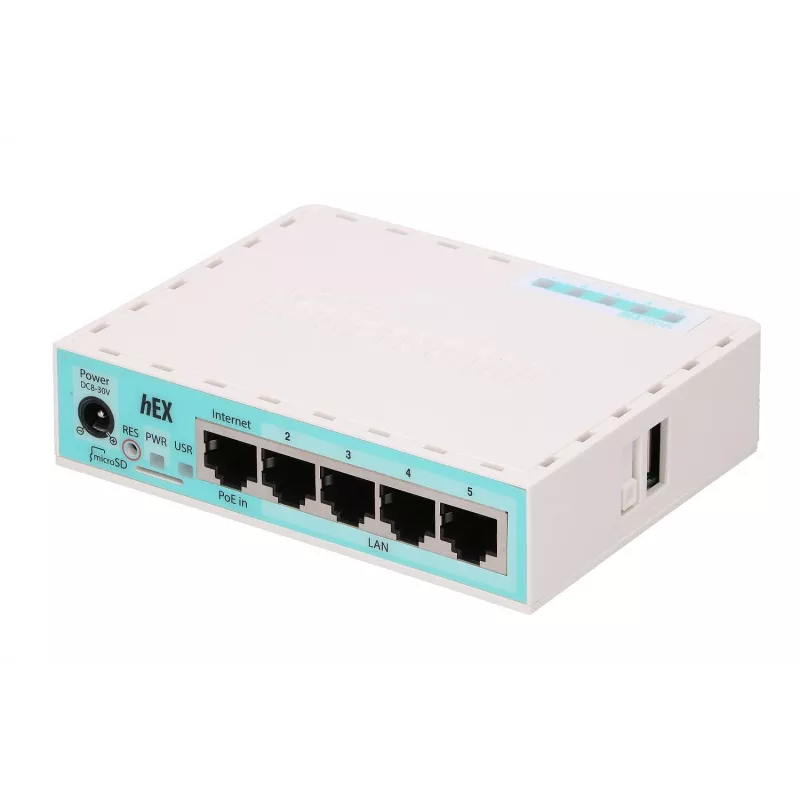 Mikrotik RB750GR3 vadu maršrutētājs Gigabit Ethernet Tirkīza, Balts