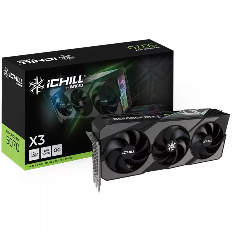 Grafikas karte Inno3D GeForce RTX 5070 Ti 16 GB GDDR7, PCIe 5.0, 256-bit, 334 mm, 3xDP/1xHDMI