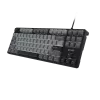 NATEC Fury Gaming Keyboard Kanabo K2 US balti izgaismota mehāniskā melni pelēka