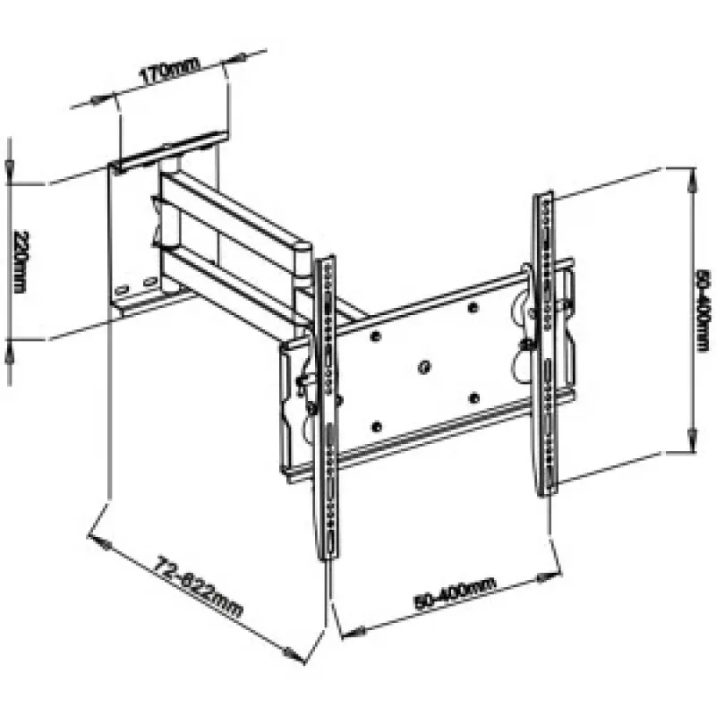 LCD kronšteins AR-20B 32-55 collas 45kg H/V