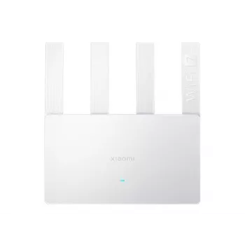 Pārnēsājams bezvadu maršrutētājs Xiaomi BE3600 — Divjoslu 2.4/5 GHz, Wi‑Fi 7 (802.11be), 2.5 Gigabit Ethernet, 4× LAN, 2x2 antenas, Balts