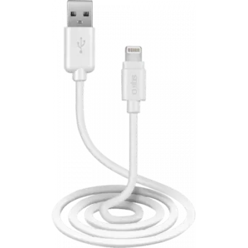 SBS TECABLEUSBIP589W Lightning kabelis 1 m balts (TECABLEUSBIP589W)