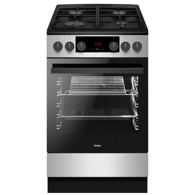 Cooker AMICA 523GEH3.33ZpTsDFA PIZZA oven, freestanding gas cooker, Energy class A