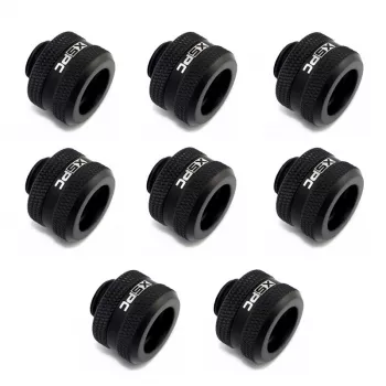 XSPC Connector G1/4 to 14mm Hardtube, melns matēts - 8 gab.