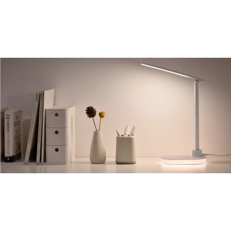 Galda lampa Hawk HW-LAMP03 balta RGB — regulējama LED galda lampa ar RGB apgaismojumu