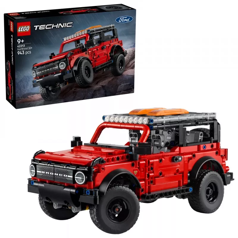 LEGO Technic konstrukciju komplekts Ford Bronco Off-Roader 4x4 modelis 42213 — 943 detaļas, vecums 9+