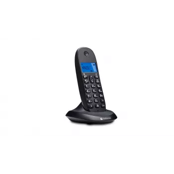 Bezvadu tālrunis Motorola C1001CB Melns — DECT bezvadu klausule ar 1,6 collu displeju