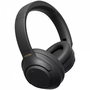 Bezvadu austiņas CANYON OnRiff 6 ar Bluetooth, ANC aktīvo trokšņu slāpēšanu, iebūvētu mikrofonu, ilgu baterijas darbības laiku, ergonomisku dizainu
