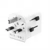 Universāls ceļojumu adapteris GEMBIRD TPA-EU2A12-01-W 12W USB strāvas adapteris starptautiskām rozetēm