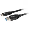USB 3.2 Gen 2 kabelis, USB-A spraudnis > USB-C spraudnis (melns, 0,5 metri)