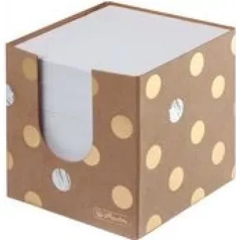 Square Note Paper Herlitz Pure Glam Gold balta 700 Sheets Self-adhesive