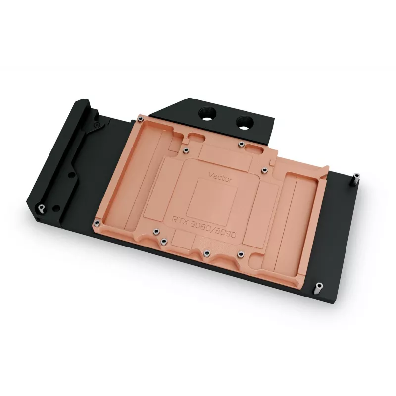 Ūdens bloks EK Water Blocks Quantum Vector RTX 3080/3090 — Acetāls/Varš, Melna, 220×124×20.5 mm