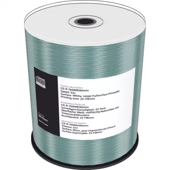 CD-R MediaRange MR203 700 MB 52x tintes drukāšanai apdrukājami 100 gab.