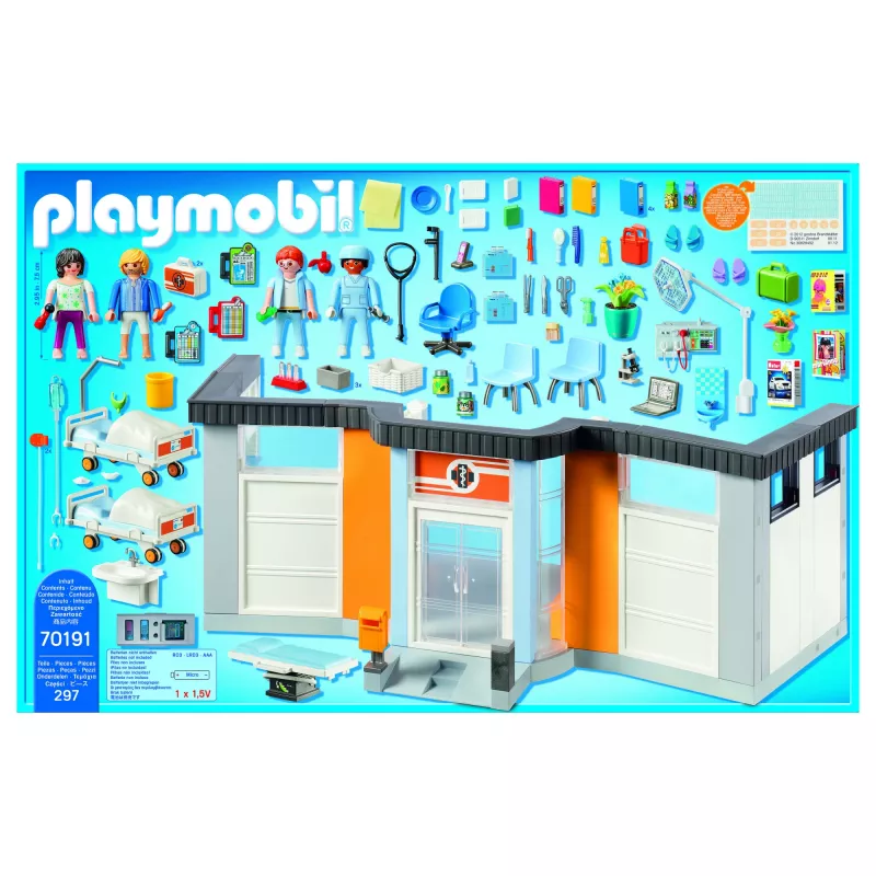 Rotaļu figūriņa Playmobil 70191 Mēbelēta slimnīcas nodaļa 297 gab.