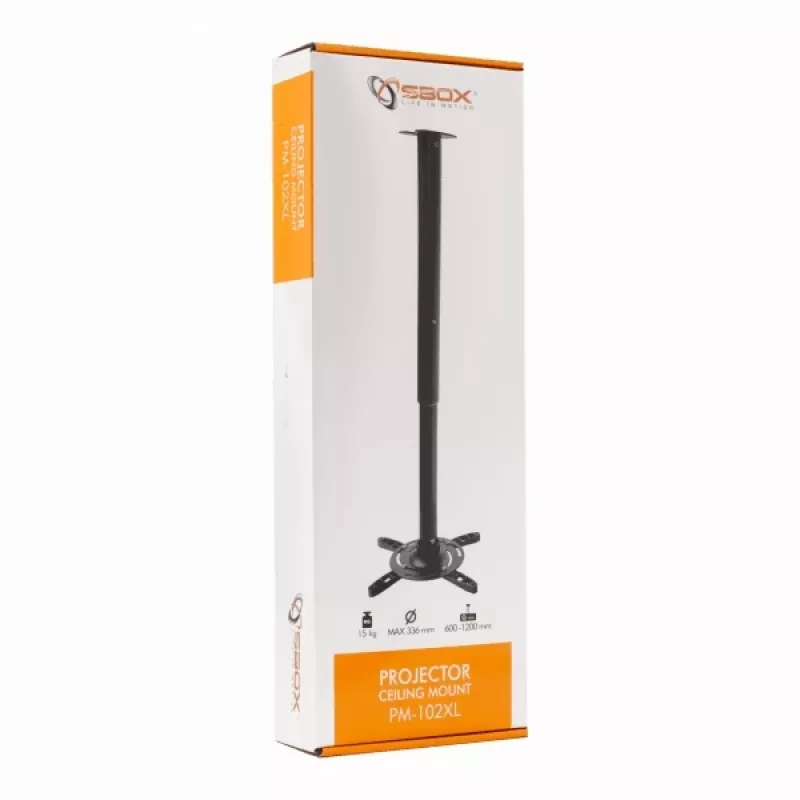 Sbox griestu projektora stiprinājums max336mm 15kg PM-102XL