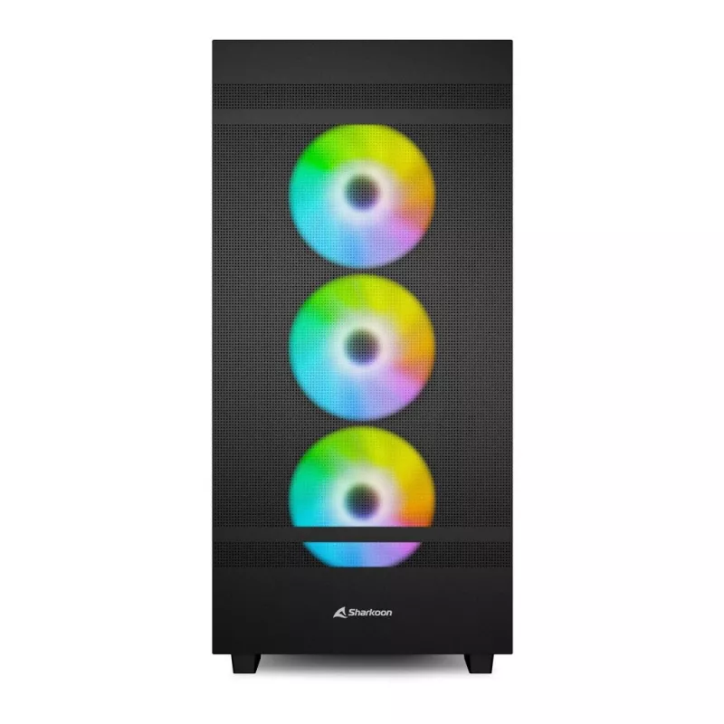 PC korpuss Sharkoon REBEL C50 RGB Full Tower Melns