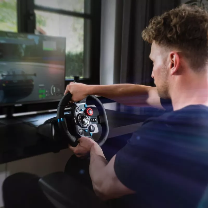 Logitech G G29 stūre + pedāļi Playstation 3,PlayStation 4 analogā USB 2.0 melna