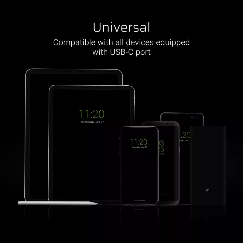 USB A uz USB C kabelis zaļa Cell KABGC03 — 0,25 m, melns, 480 Mbit/s