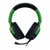Vadu spēļu austiņas Razer Kraken V4 X — supra-aural, 20–20000 Hz, 1,8 m kabelis, 310 g, melnas/zaļas