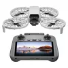 Drons DJI Flip 4 ar 48 MP kameru, 4K (3840x2160), 3110 mAh bateriju, 16 m/s, 14 000 m diapazonu, 4 rotoriem, 0,249 kg, melns/baltss