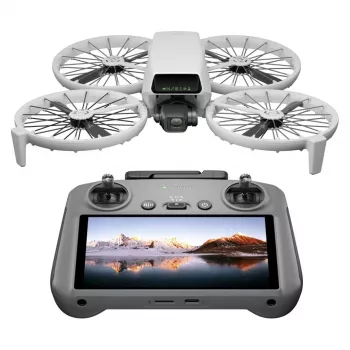 Drons DJI Flip 4 ar 48 MP kameru, 4K (3840x2160), 3110 mAh bateriju, 16 m/s, 14 000 m diapazonu, 4 rotoriem, 0,249 kg, melns/baltss