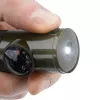 Daudzfunkcionāla izdzīvošanas svilpe Mil-Tec SP.22073 — 6-in-1 olīvzaļa, kompass, termometrs, spogulis, palielināmais stikls, gaisma, 100×35×30 mm