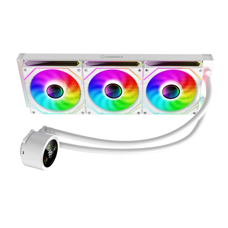 Gamemax | CPU Liquid cooler | ICEBURG 360 DIGITAL | balta