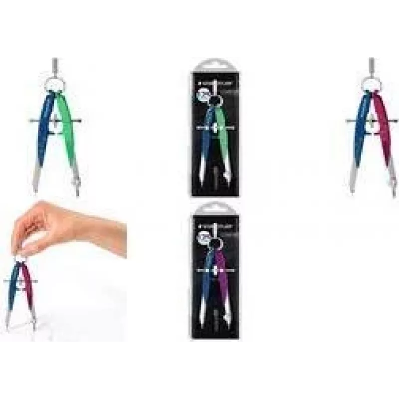 Staedtler Mars comfort 556 cirkulis — metāls/plastmasa, maksimālais diametrs 23 cm, zila/zaļa/sudraba