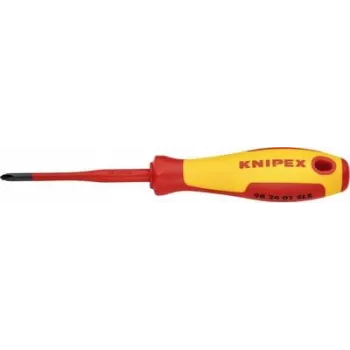 Knipex VDE Plus/mīnus skrūvgriezis Izmērs PH 1 Asmens garums: 80 mm (98 24 01 SLS)