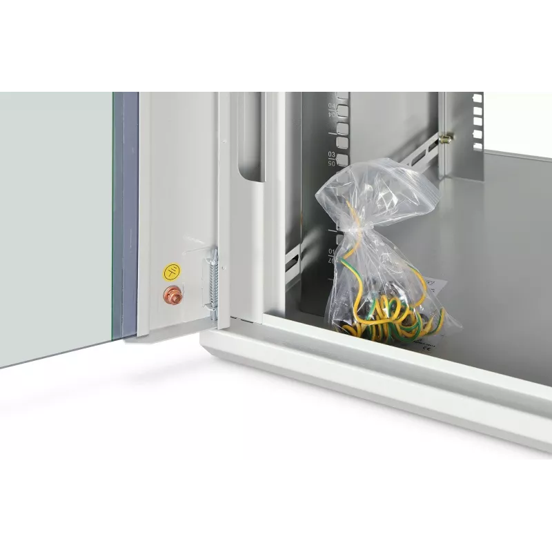 Wall-mounted rack cabinet DIGITUS Dynamic‑N 7U 19 inch 600x600 mm, unmounted, IP20, key lock
