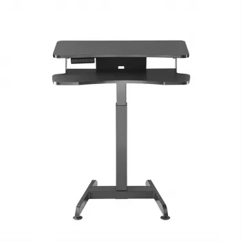 Maclean MC-835 pārnēsājams elektriski regulējams galds 72–122 cm, maks. 37 kg, vadības panelis, sēdēšanas/stāvēšanas darba stacija