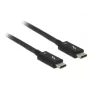 USB kabelis DeLOCK 84844 USB 3.2 Gen 2 0,5 m USB C melns