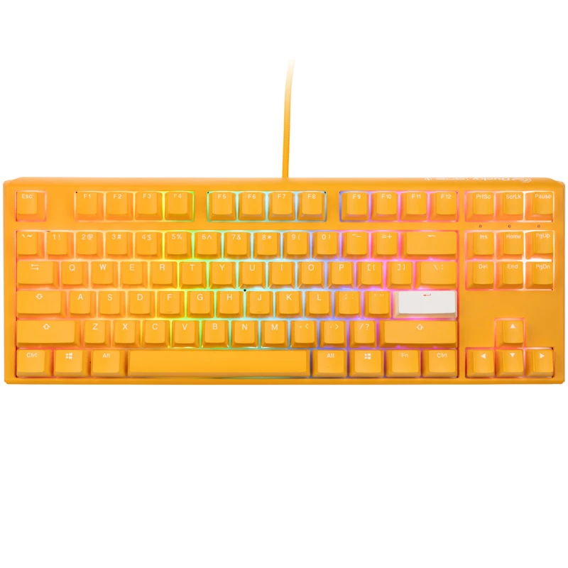Ducky One 3 TKL klaviatūra Spēļu USB QWERTY angļu Dzeltena