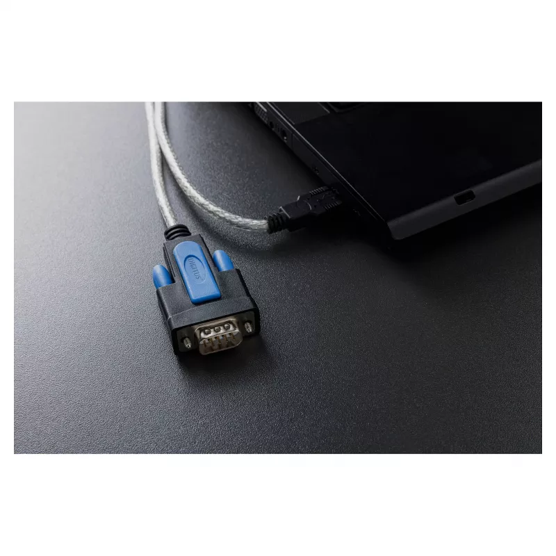 USB 2.0 uz RS232 adaptera kabelis DIGITUS DA-70170, FTDI mikroshēmojums, 1,8 m, USB Type-A uz DB9