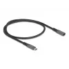 DeLOCK USB pagarinātājs USB Type-C vīrišķais uz sievišķo 10 Gbps 0.5 m pelēks metāls