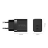 Crong sienas lādētājs Ultra Compact GaN 35W PD 3.0 2x USB-C (melns)