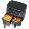 Ninja DZ300EU divu zonu karstā gaisa fritieris, 7,6 l (2 x 3,8 l), 2400 W, 240 °C, pelēks