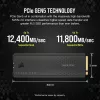 CORSAIR MP700 PRO - SSD - 1TB - iekšējais - M.2 2280 - PCI Express 5,0 x4 (NVMe) - 256-Bit-AES (CSSD-F1000GBMP700PRO)