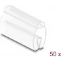 Kabeļu marķieris DELOCK 80952, 50 gab., kabeļiem Ø 6–10 mm, caurspīdīgs
