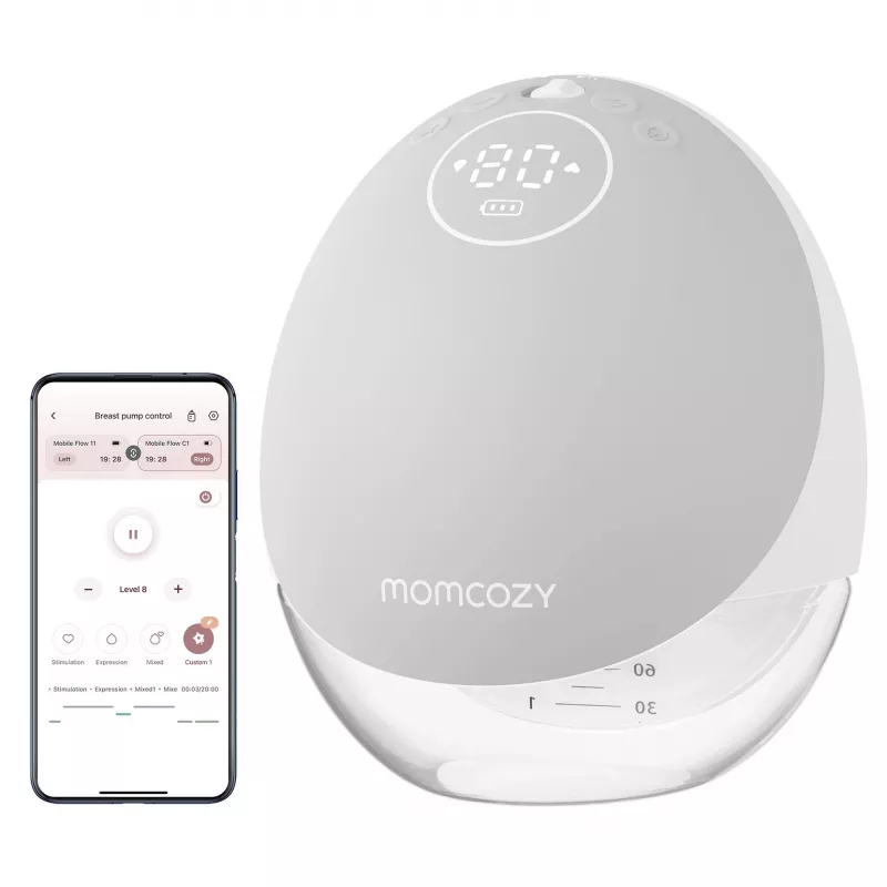 Krūts sūknis Momcozy M9 viens pelēks